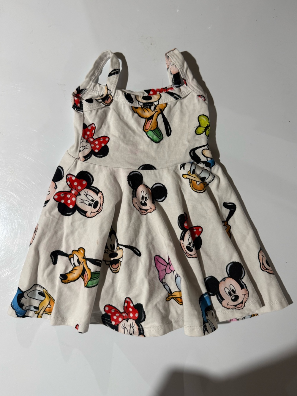 Disney Cream Sundress with Minnie, Mickey & Friends Print